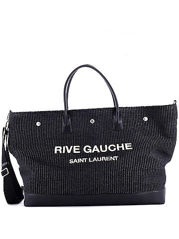 Saint Laurent Rive Gauche Shopper Tote Raffia Large (view 1)