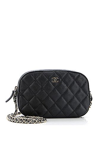 Chanel Zip Around Chain Camera Case Quilted Caviar Mini (view 1)