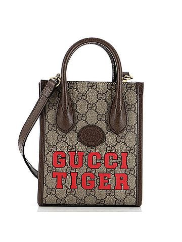 Gucci Interlocking G Patch Tote Printed GG Coated Canvas Mini (view 1)