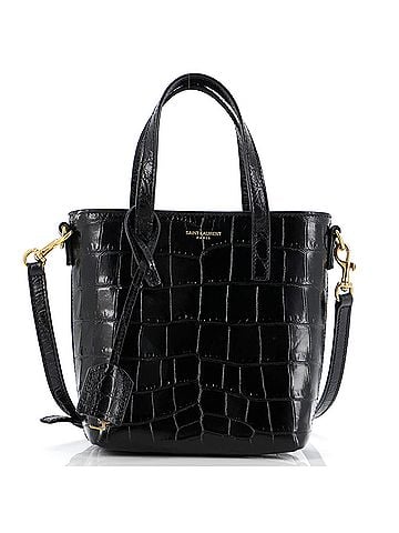 Saint Laurent Shopper Tote Crocodile Embossed Leather Mini Toy (view 1)
