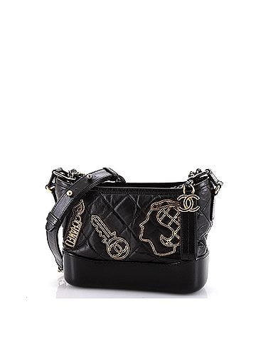 Chanel Gabrielle Hobo Embellished Quilted Aged Calfskin Small (view 2)