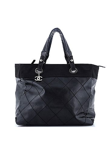 Chanel Biarritz Tote Quilted Coated Canvas Large (view 1)