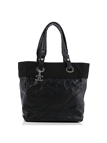 Chanel Biarritz Tote Quilted Coated Canvas Small (view 1)