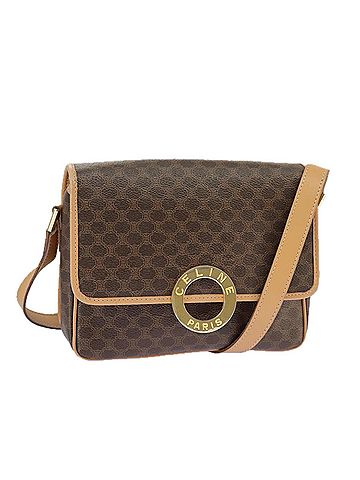 Céline Macadam Brown Canvas Shoulder Bag (view 1)