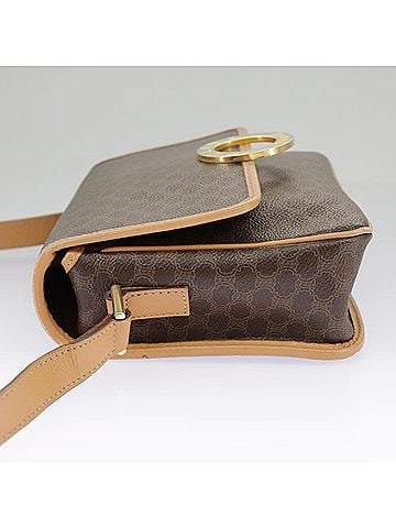 Céline Macadam Brown Canvas Shoulder Bag (view 2)