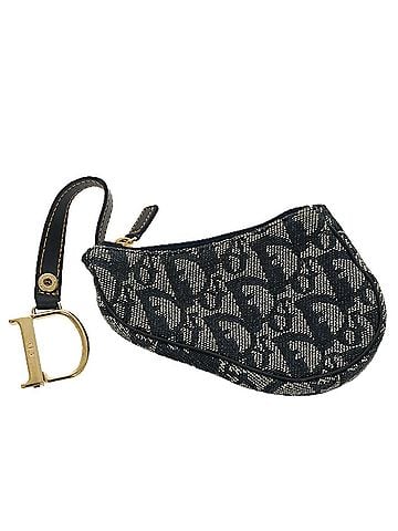 Dior Saddle Navy Canvas Clutch Bag (view 1)