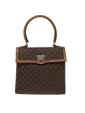 Céline Triomphe Brown Canvas Handbag (view 1)