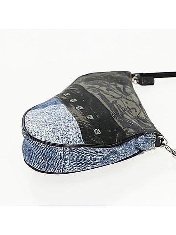 Dior Saddle Blue Canvas Clutch Bag (view 2)