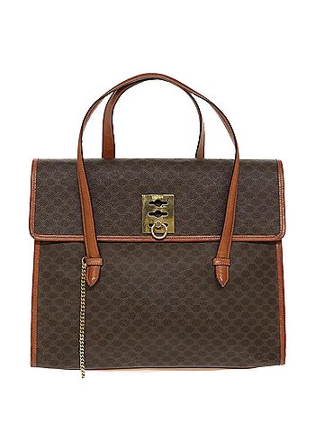 Céline Macadam Brown Canvas Shoulder Bag (view 1)