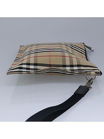 Burberry Nova Check Beige Canvas Clutch Bag (view 2)