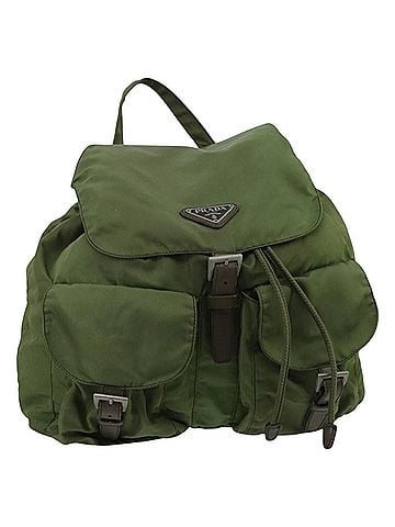 Prada Re-Nylon Khaki Synthetic Backpack Bag (view 1)