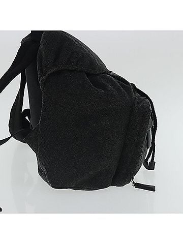 Prada Triangle Logo Green Wool Backpack Bag (view 2)