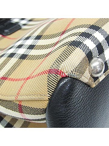 Burberry Nova Check Beige Canvas Tote Bag (view 2)