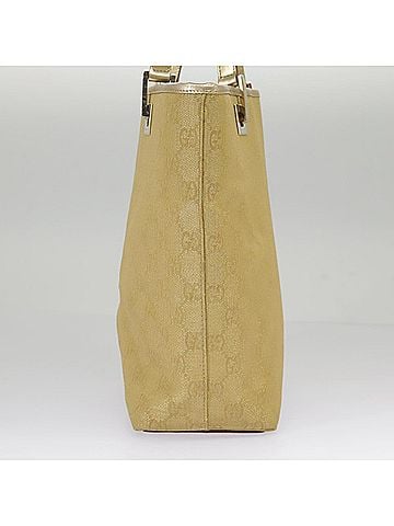 Gucci Gold Canvas Tote Bag (view 2)