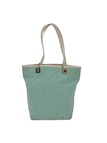 Gucci Blue Canvas Tote Bag (view 1)