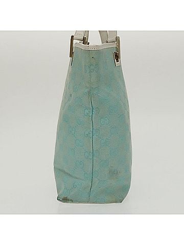 Gucci Blue Canvas Tote Bag (view 2)