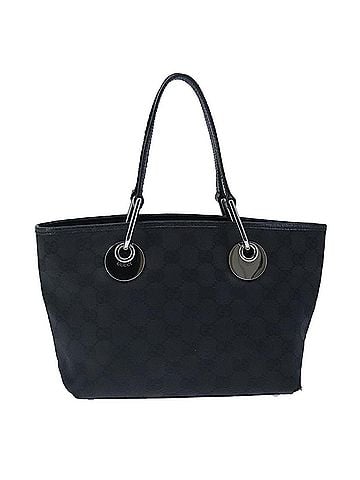 Gucci Black Canvas Tote Bag (view 1)
