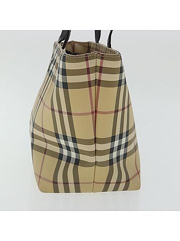 Burberry Nova Check Beige Canvas Tote Bag (view 2)