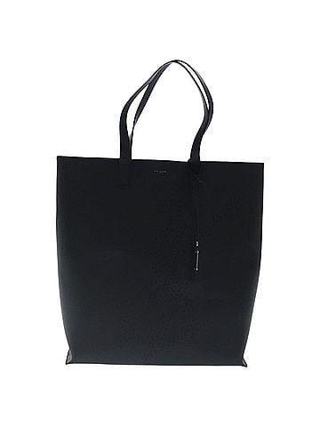 Yves Saint Laurent Black Leather Tote Bag (view 1)