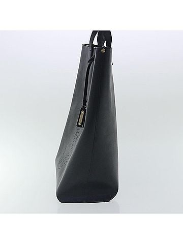 Yves Saint Laurent Black Leather Tote Bag (view 2)