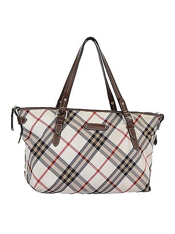 Burberry Nova Check Beige Synthetic Tote Bag (view 1)