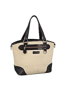 Burberry Beige Canvas Tote Bag (view 1)