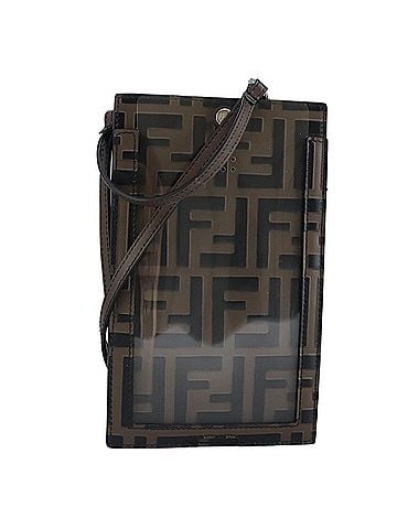 Fendi Zucca Brown Canvas Clutch Bag (view 1)