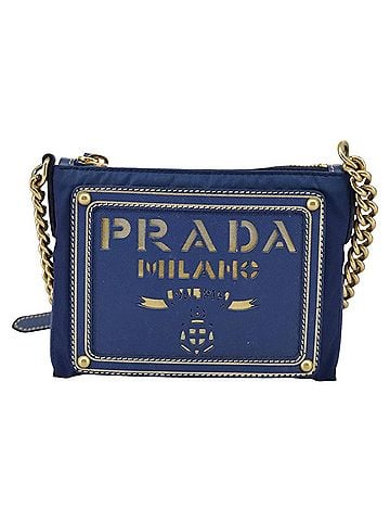 Prada Blue Synthetic Clutch Bag (view 1)