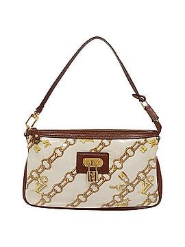 Louis Vuitton Pochette Accessoire White Vinyl Clutch Bag (view 1)