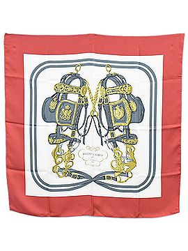 Hermès Carré 90 Red Silk Scarf (view 1)