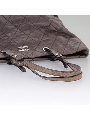 Chanel Shopping Purple Leather Tote Bag (view 2)
