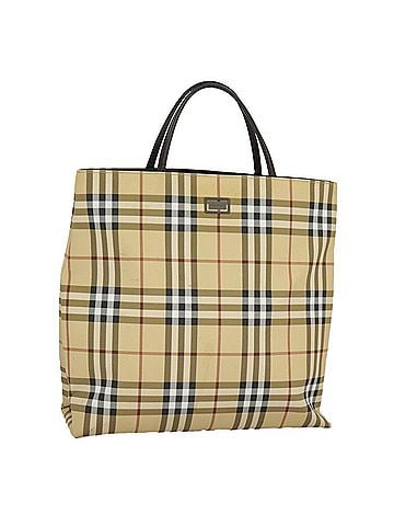 Burberry Nova Check Beige Canvas Tote Bag (view 1)