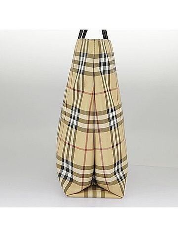 Burberry Nova Check Beige Canvas Tote Bag (view 2)