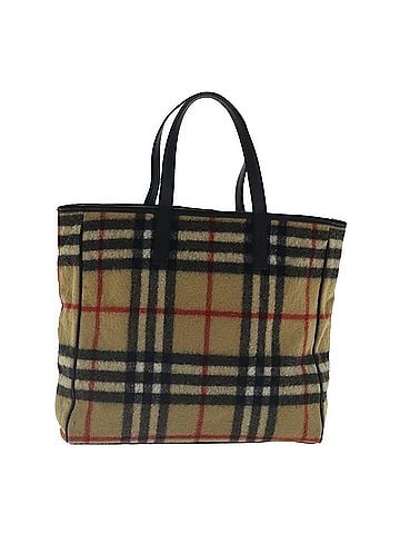 Burberry Nova Check Beige Wool Tote Bag (view 1)