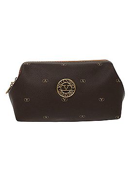 Valentino Garavani Brown Canvas Clutch Bag (view 1)
