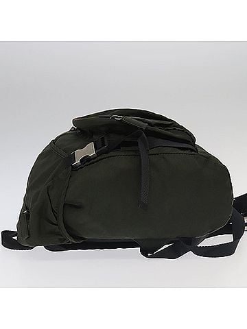 Prada Re-Nylon Khaki Synthetic Backpack Bag (view 2)