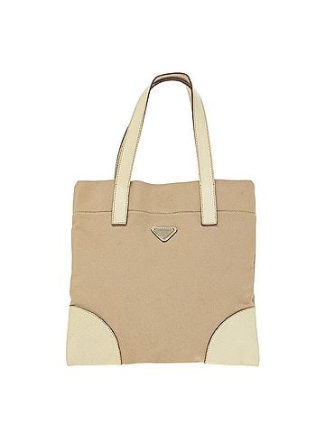 Prada Beige Canvas Tote Bag (view 1)