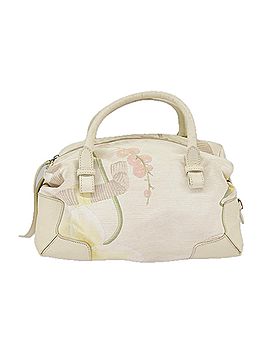 Salvatore Ferragamo White Canvas Handbag (view 1)