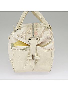 Salvatore Ferragamo White Canvas Handbag (view 2)