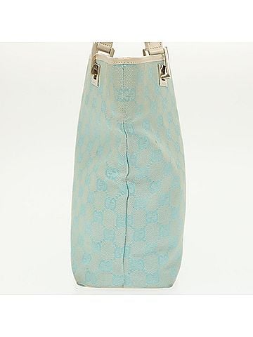 Gucci Gg Canvas Blue Canvas Tote Bag (view 2)