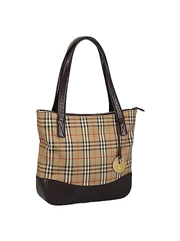 Burberry Nova Check Beige Canvas Tote Bag (view 1)