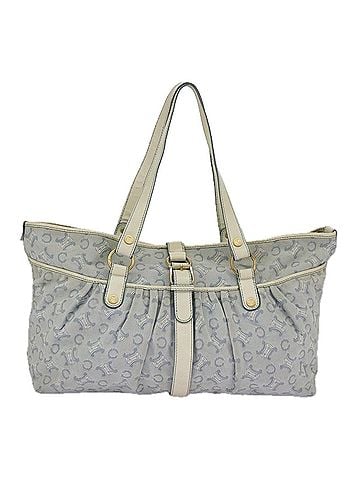 Céline C Bag Blue Canvas Tote Bag (view 1)