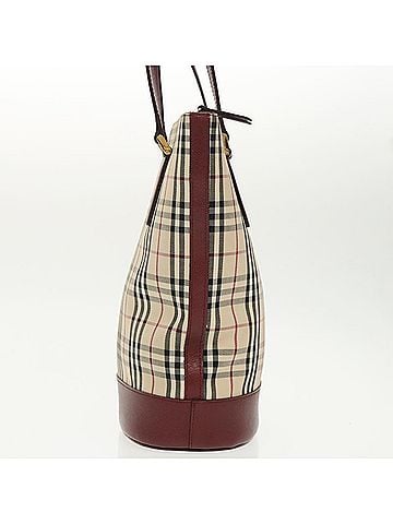 Burberry Nova Check Beige Canvas Tote Bag (view 2)