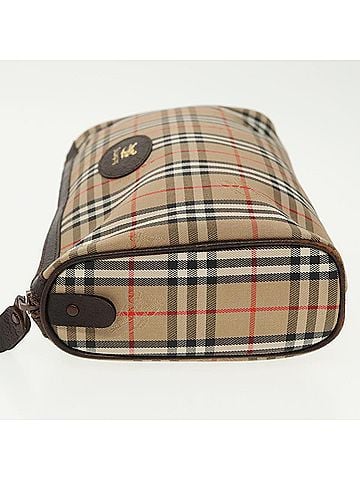 Burberry Nova Check Beige Canvas Clutch Bag (view 2)