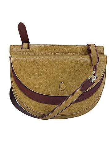 Cartier Must De  Beige Leather Shoulder Bag (view 1)