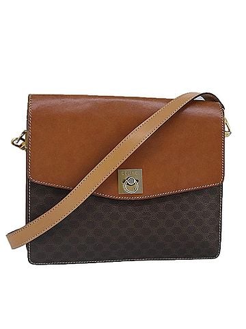 Céline Triomphe Brown Canvas Shoulder Bag (view 1)