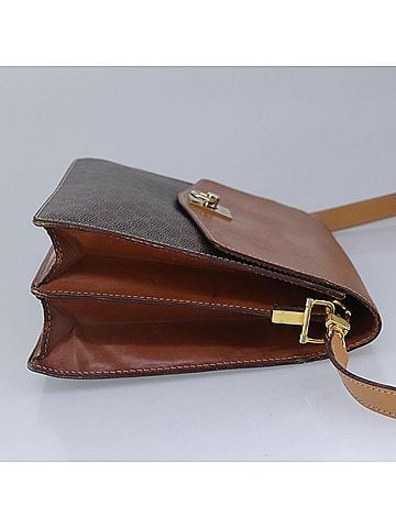 Céline Triomphe Brown Canvas Shoulder Bag (view 2)