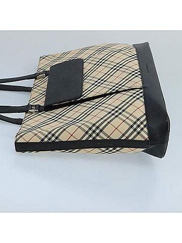 Burberry Nova Check Beige Canvas Tote Bag (view 2)