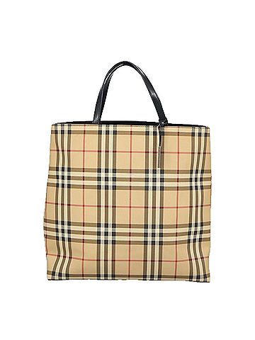 Burberry Nova Check Beige Canvas Tote Bag (view 1)