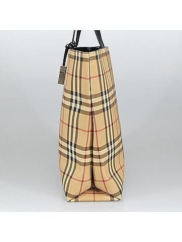 Burberry Nova Check Beige Canvas Tote Bag (view 2)